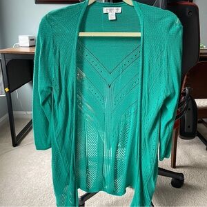 beautiful green lightweight Cardigan for summer - small petite